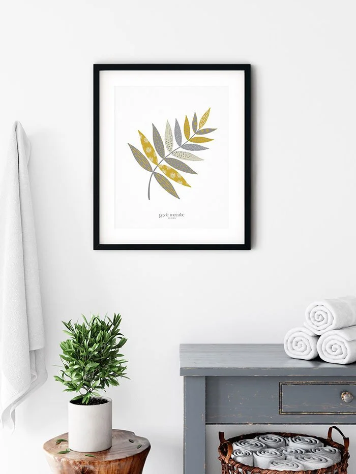 Abstract leaf print
