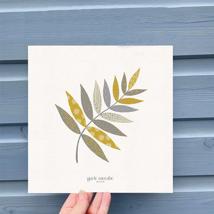 Botanical leaf wall print