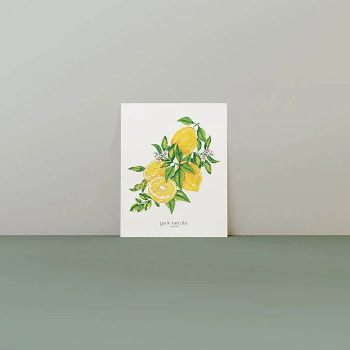 Watercolour digital lemons