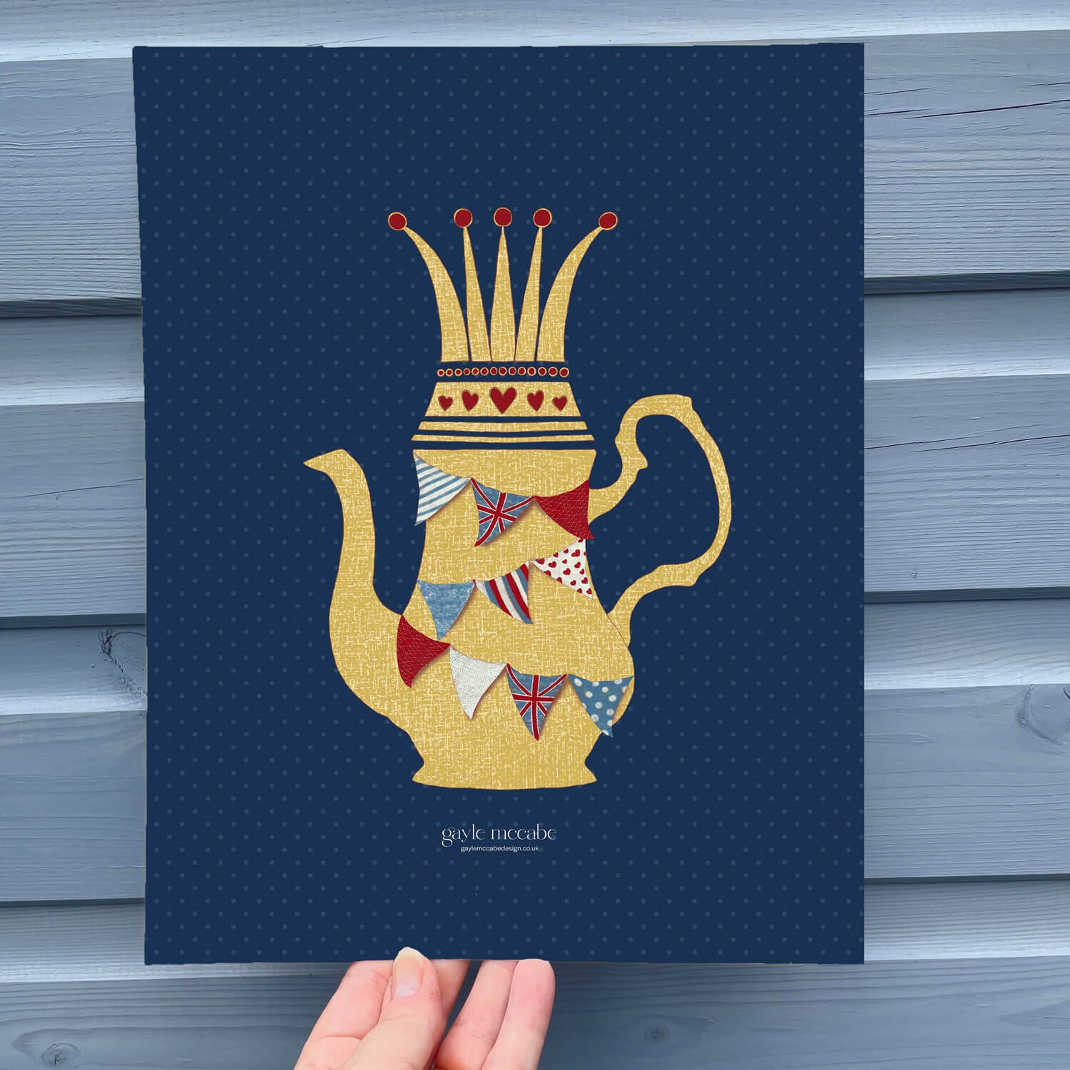 cafe style wall art print -coronation tea pot