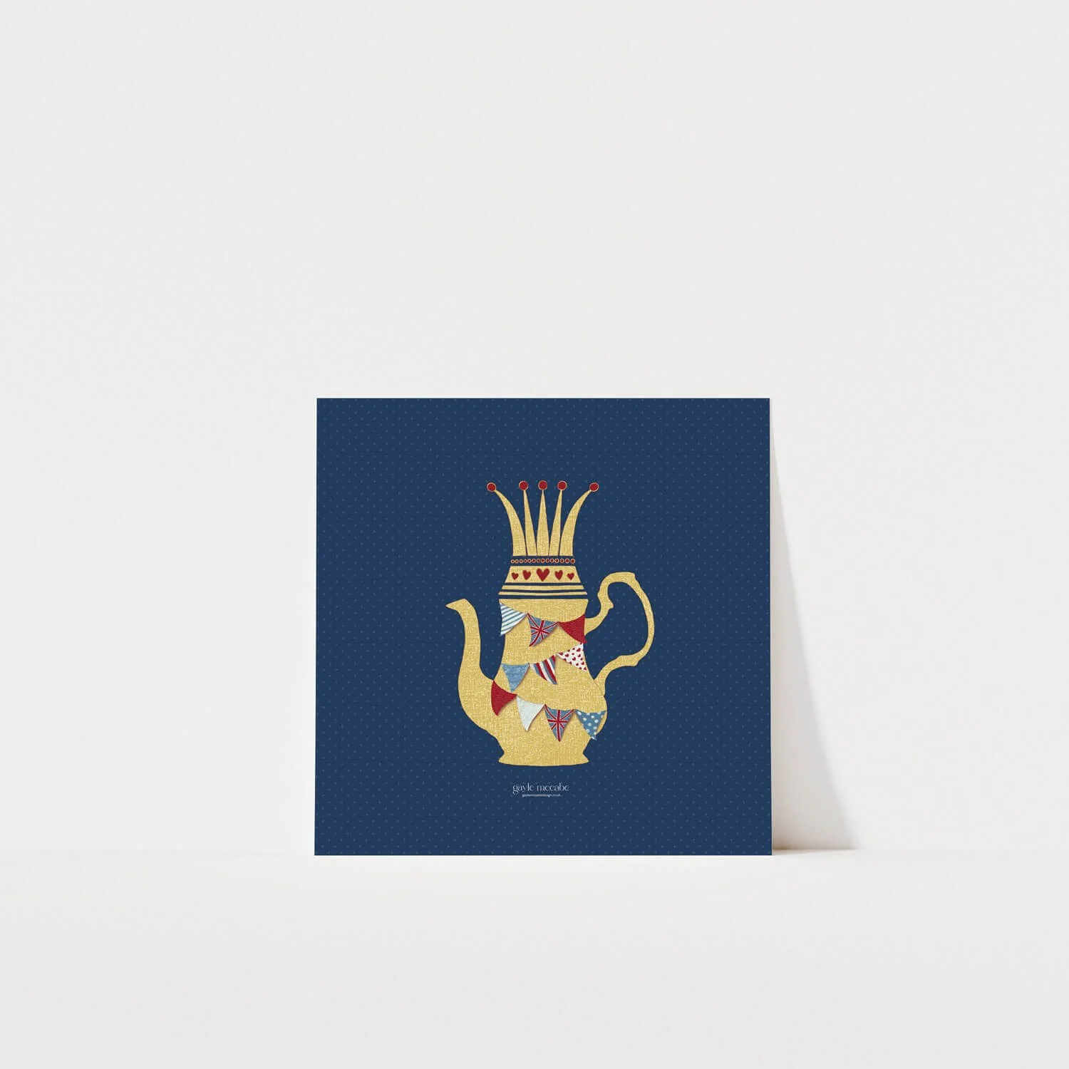 Vintage tea apot wall print for cafe