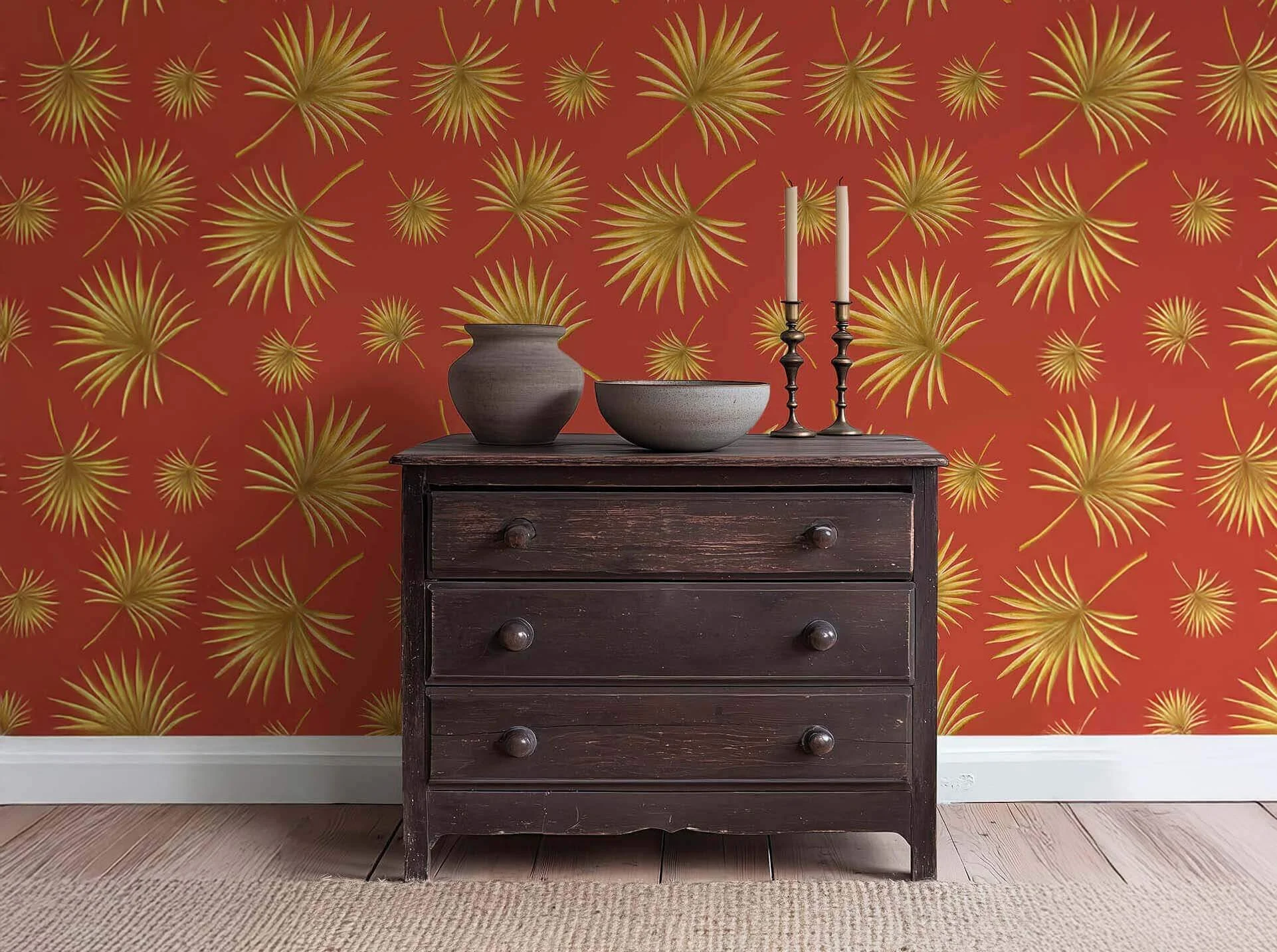  Golden Palm Fans Terracotta