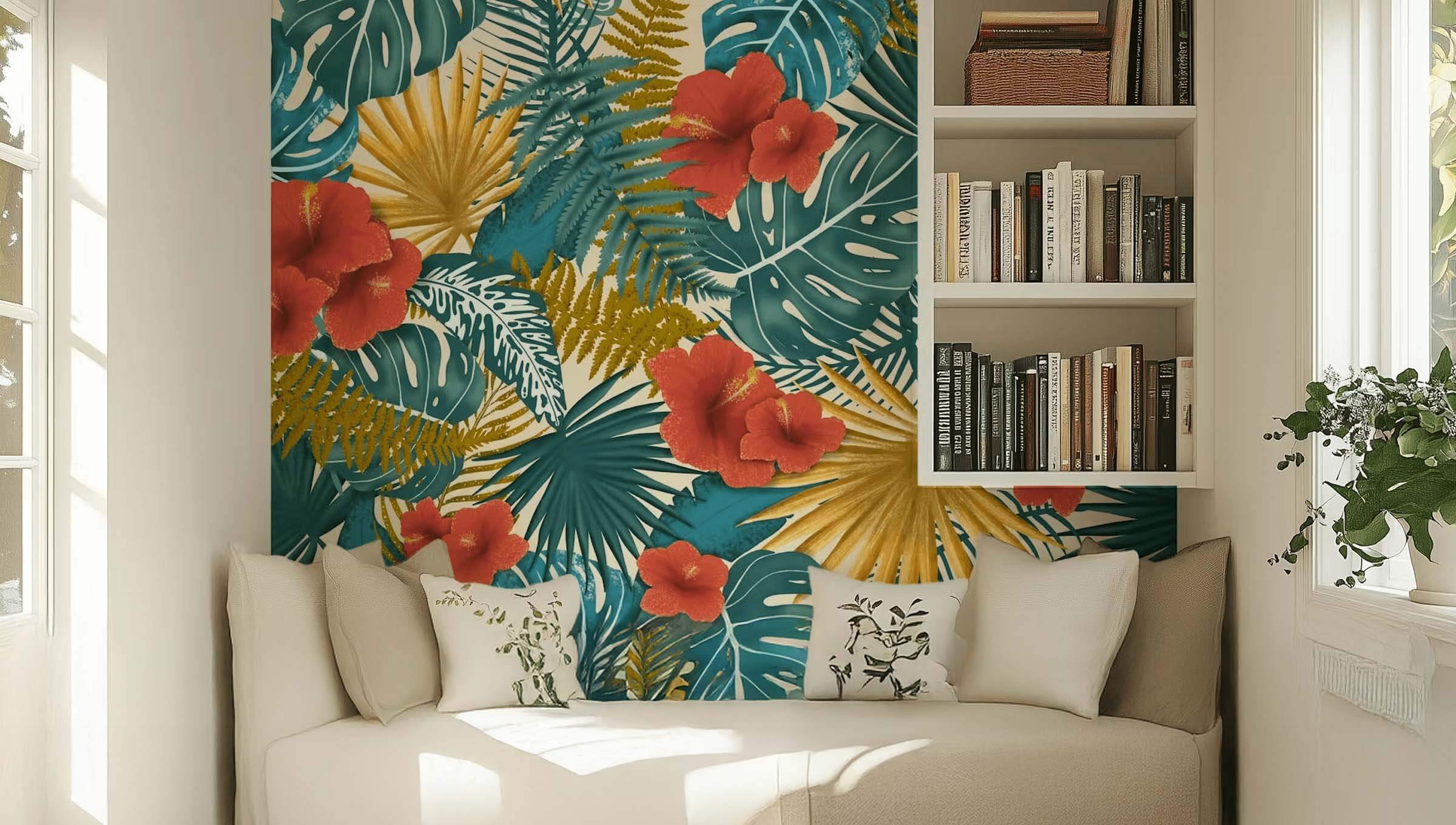  Tropical Hibiscus Jungle Leaves