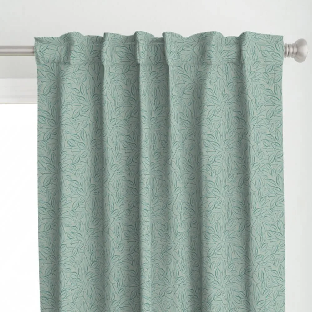 Pretty florals sage green leaves Curtain Panel bygaylemccabe