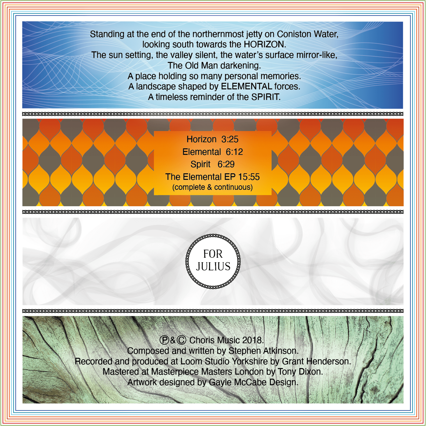Choris Elemental EP back cover