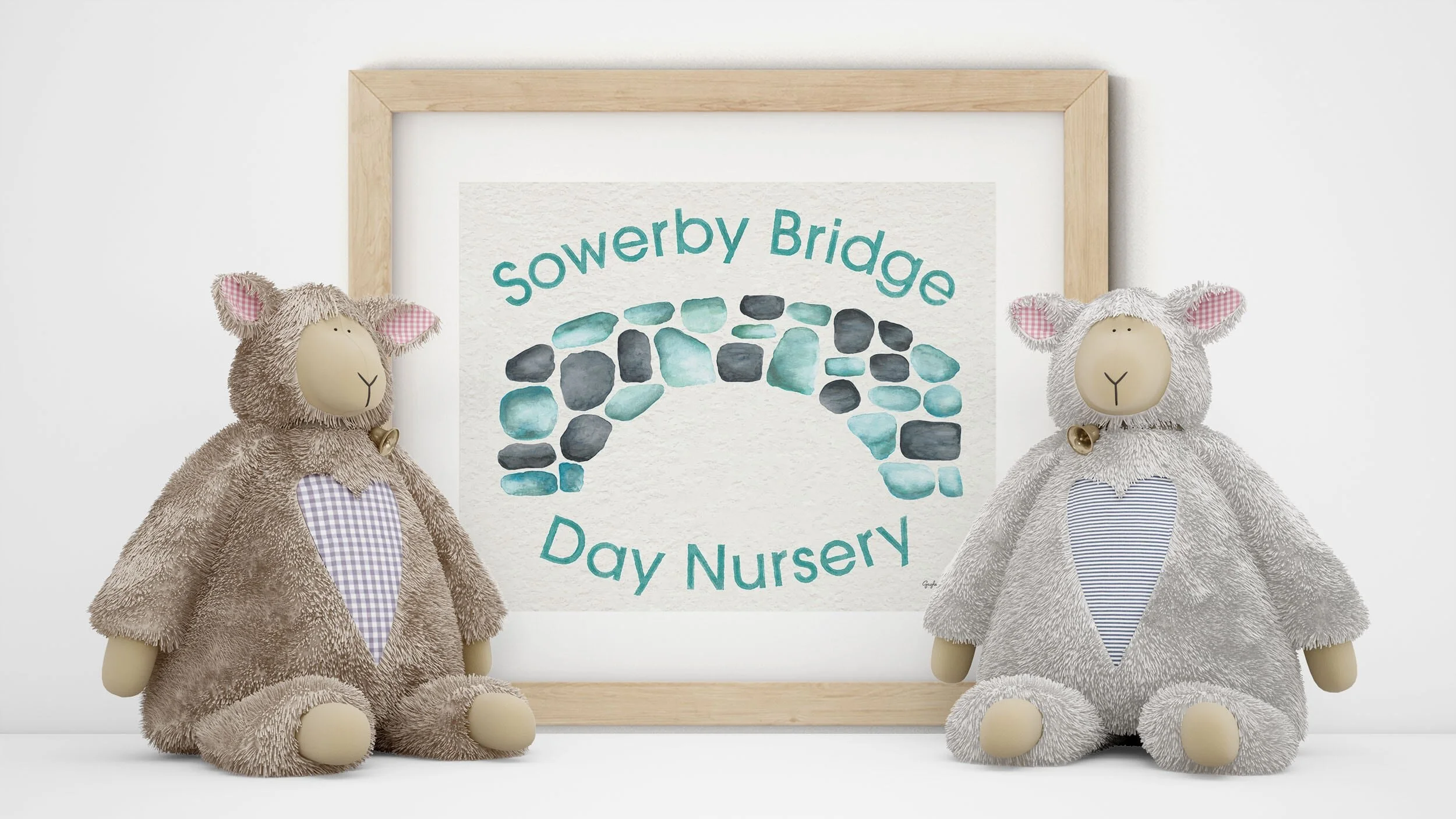 Sowerby Bridge Day Nursery framed watercolour print