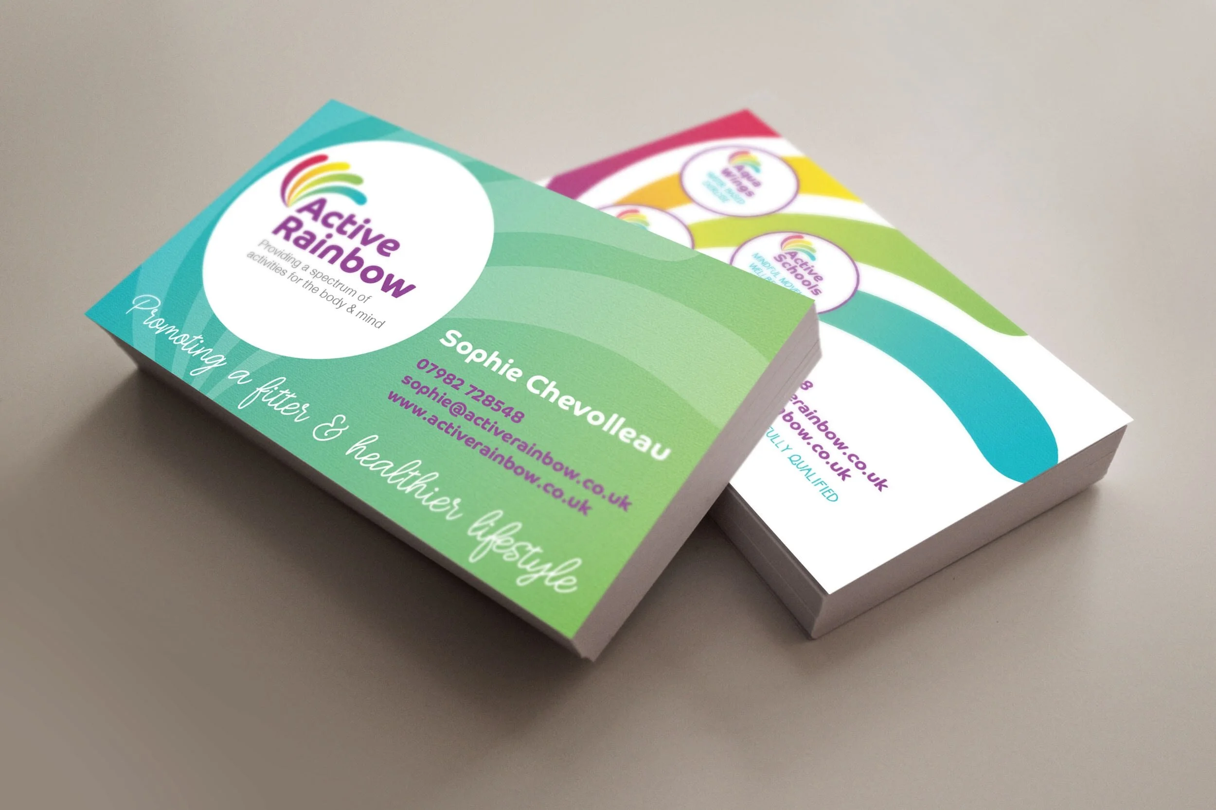 Active Rainbow business cards