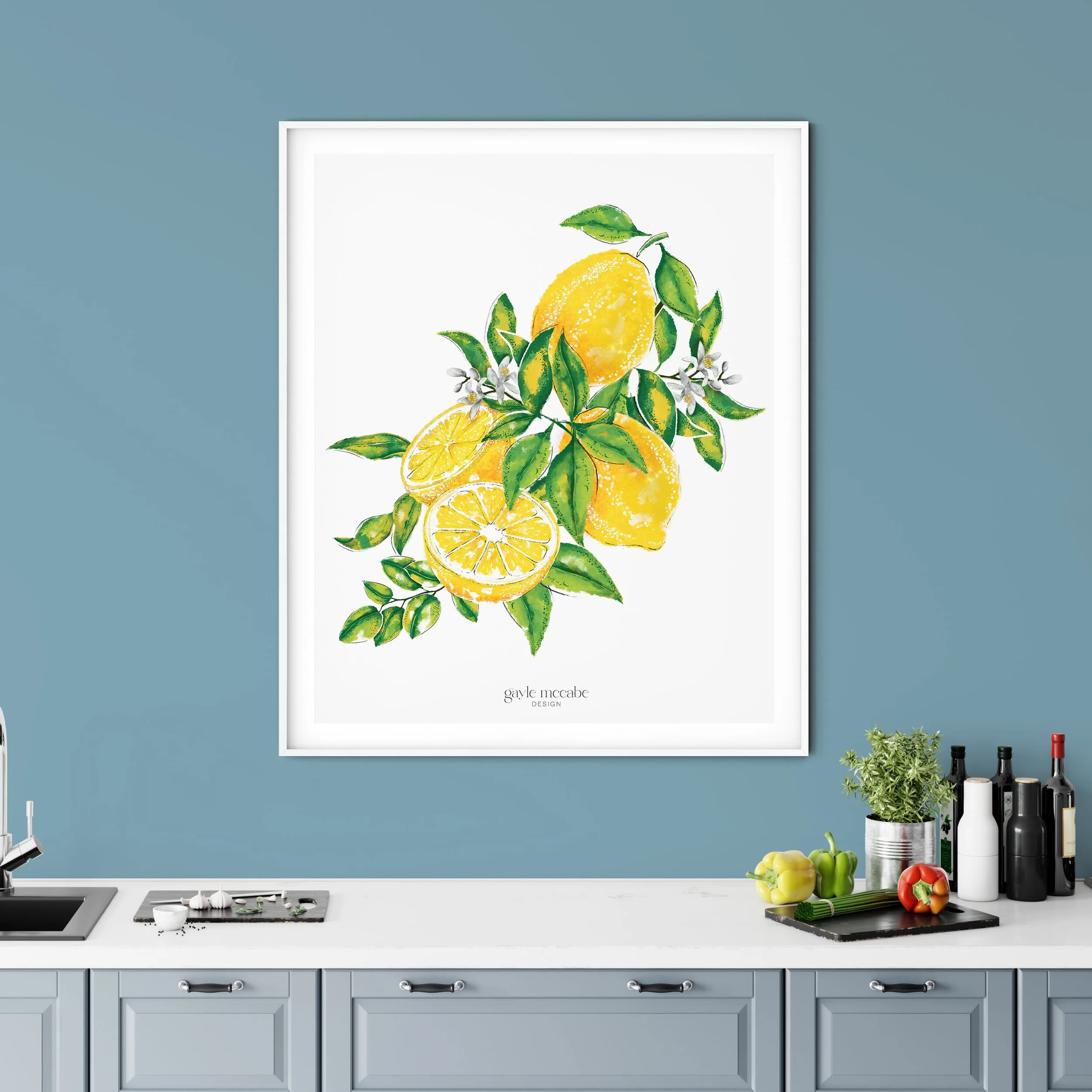 Watercolour lemons