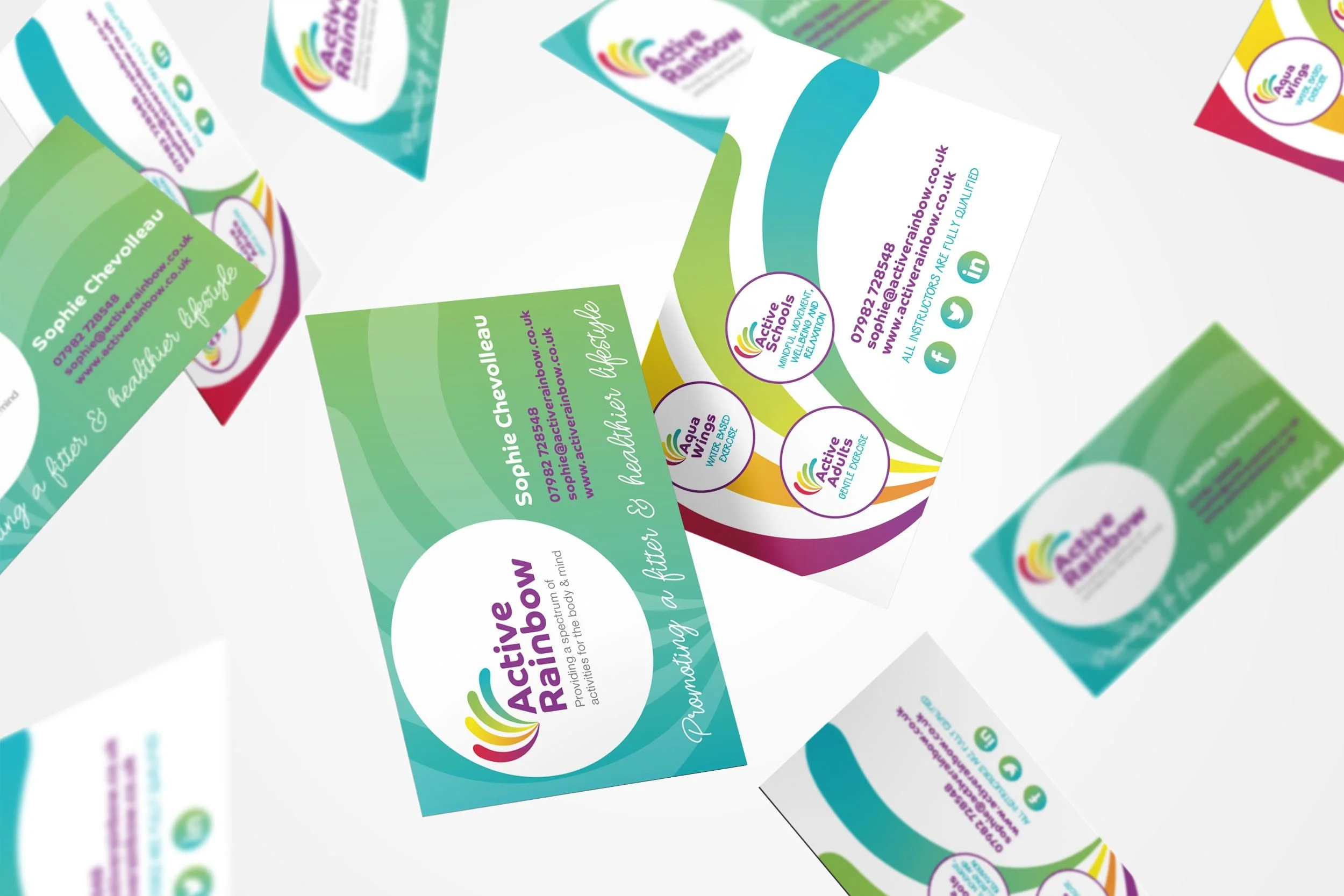 Active Rainbow business cards