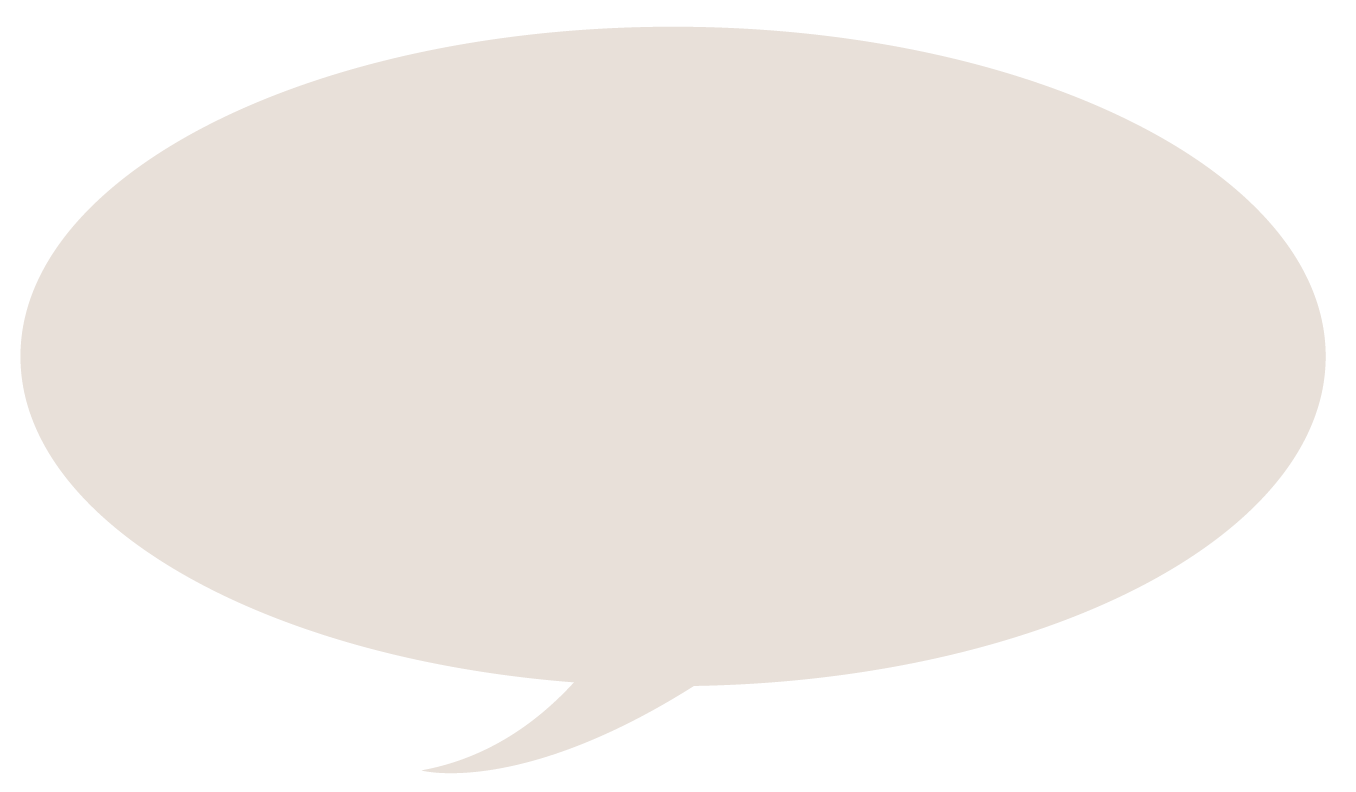 Blank speech bubble on a white background