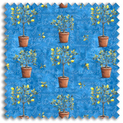 Lemon pots blue
