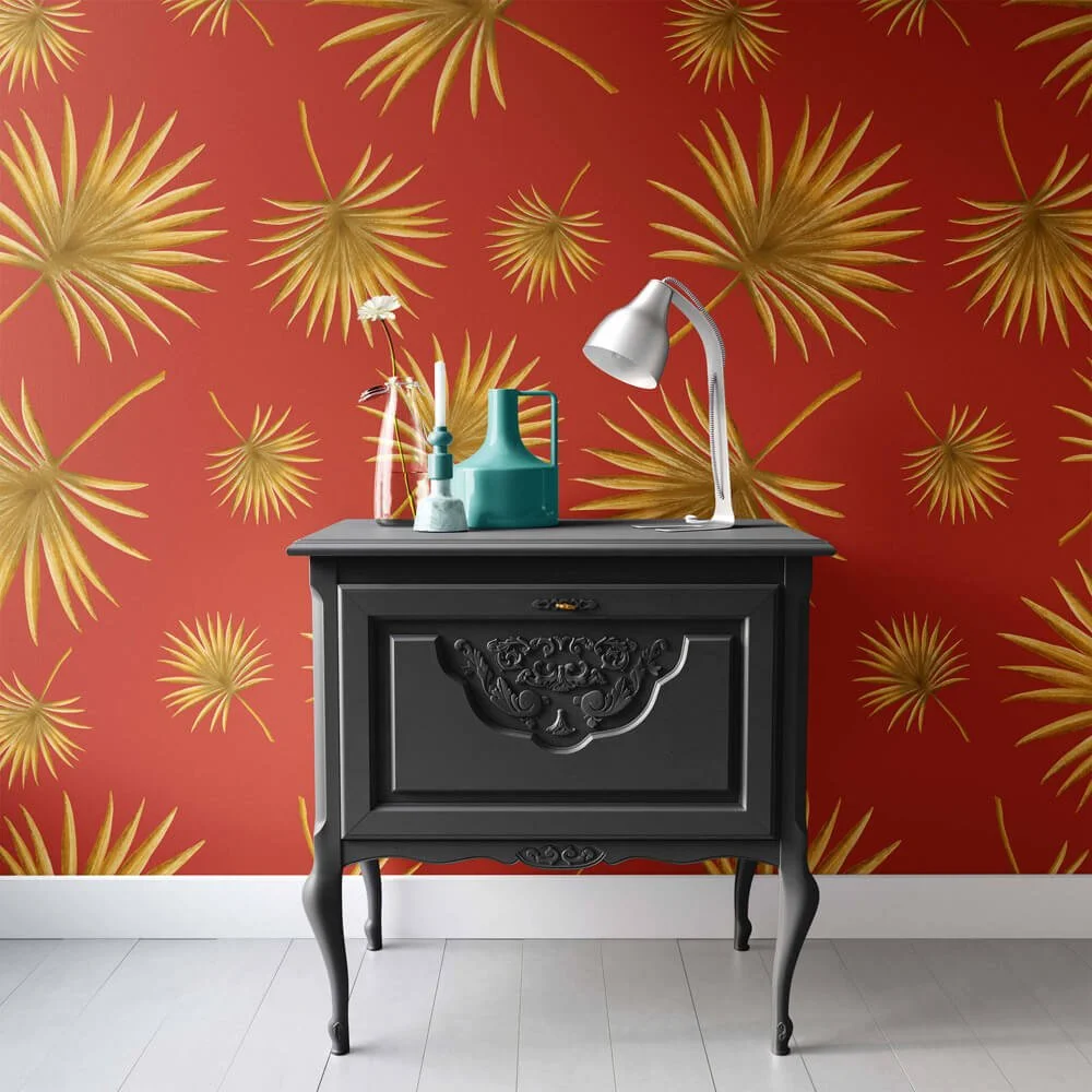 JUNGLE LEAF SUNSET WALLPAPER