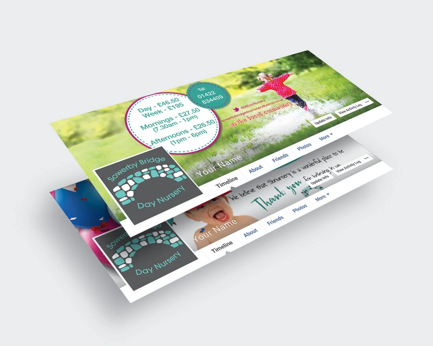 Sowerby Bridge Day Nursery social media headers