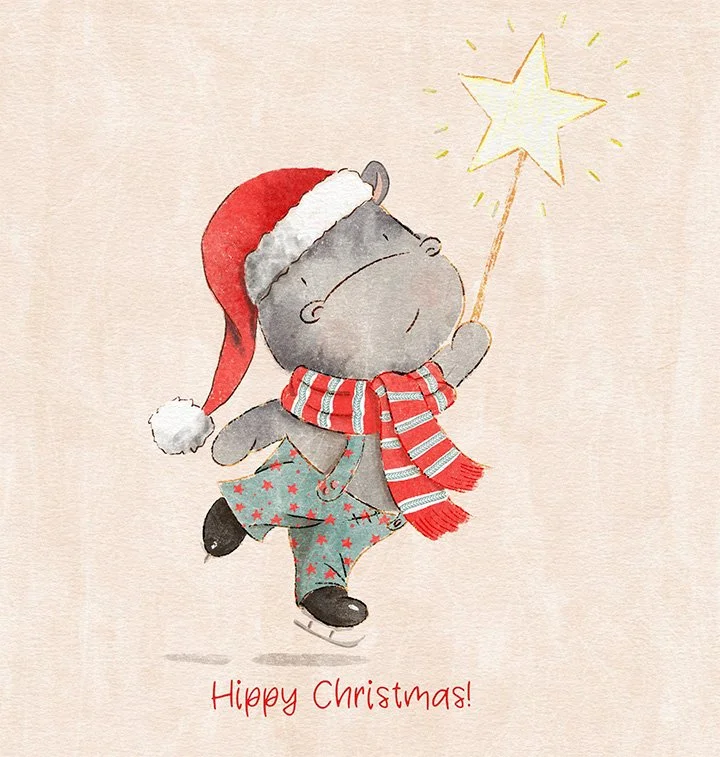 Hippy Christmas card