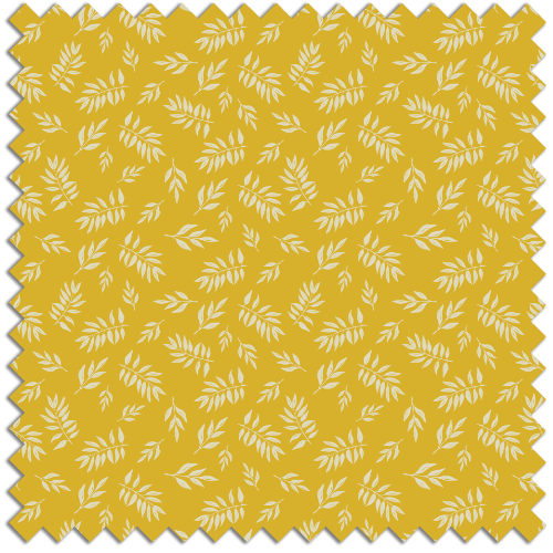 Woodland Cream leaves on mustard