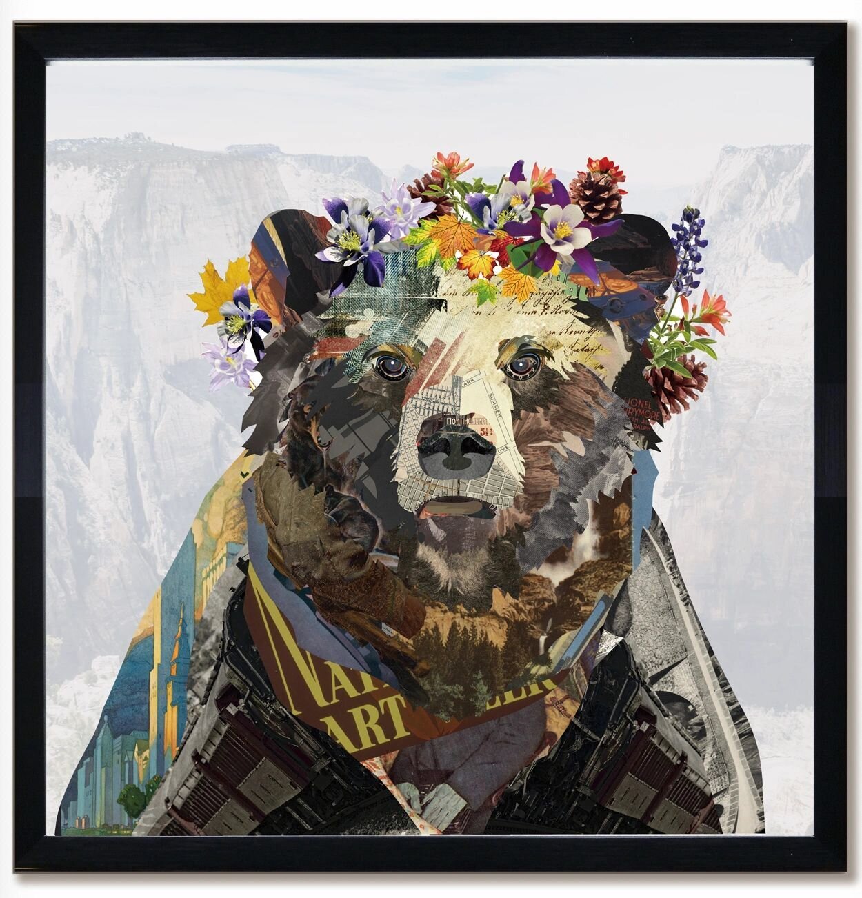 View of Mixed Media Collage Art