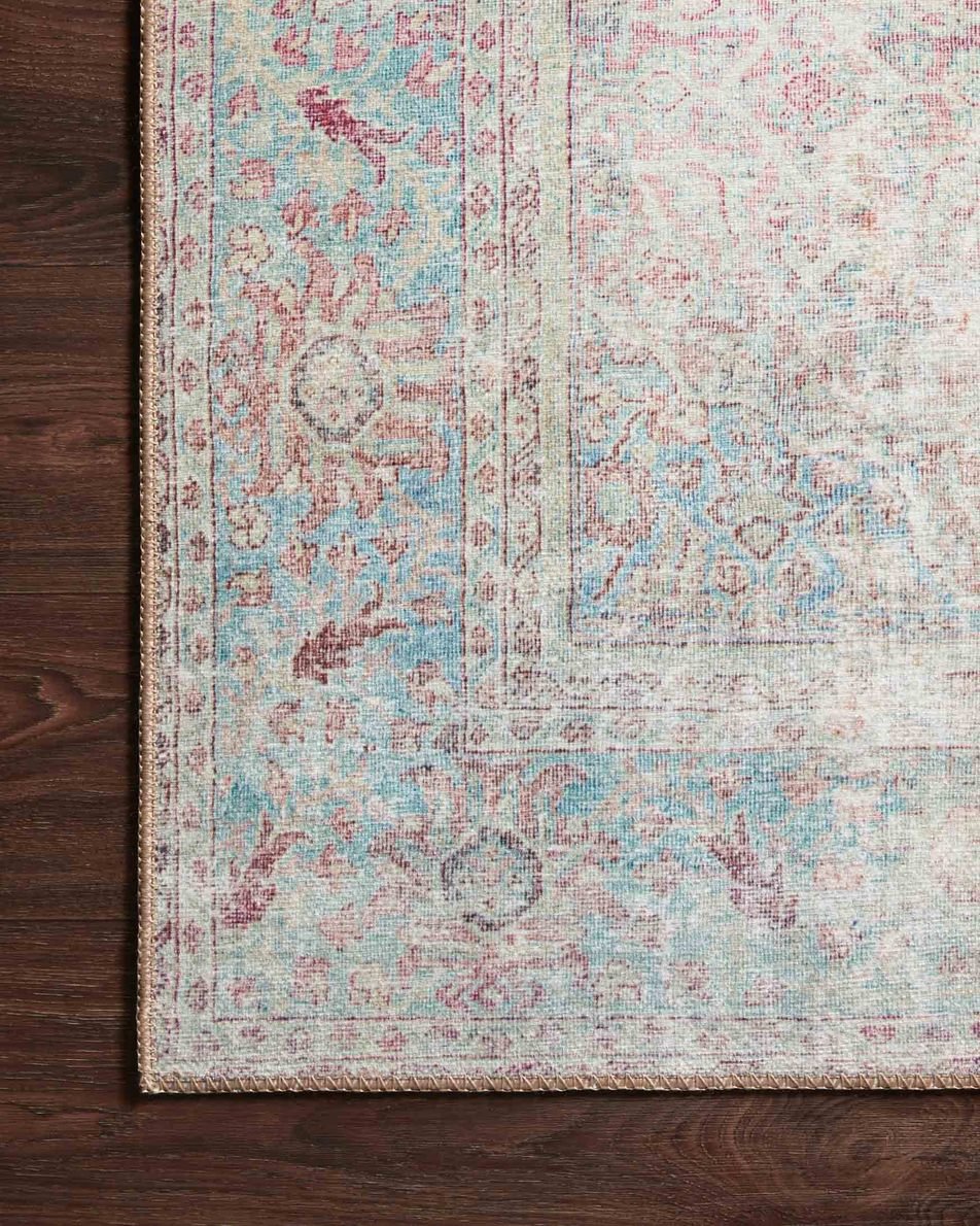 WYNTER COLLECTION FLOOR RUG- RED/ TEAL - Alexandra Lauren Home Collection