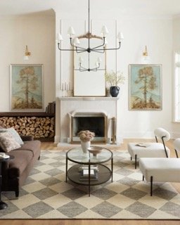 FRANCIS BEIGE/CHARCOAL - Alexandra Lauren Home Collection