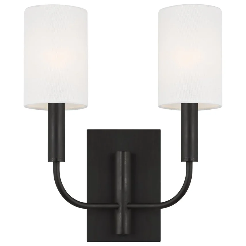 Rousseau Double Arm Sconce – Modern Design with Etched Crystal and ...