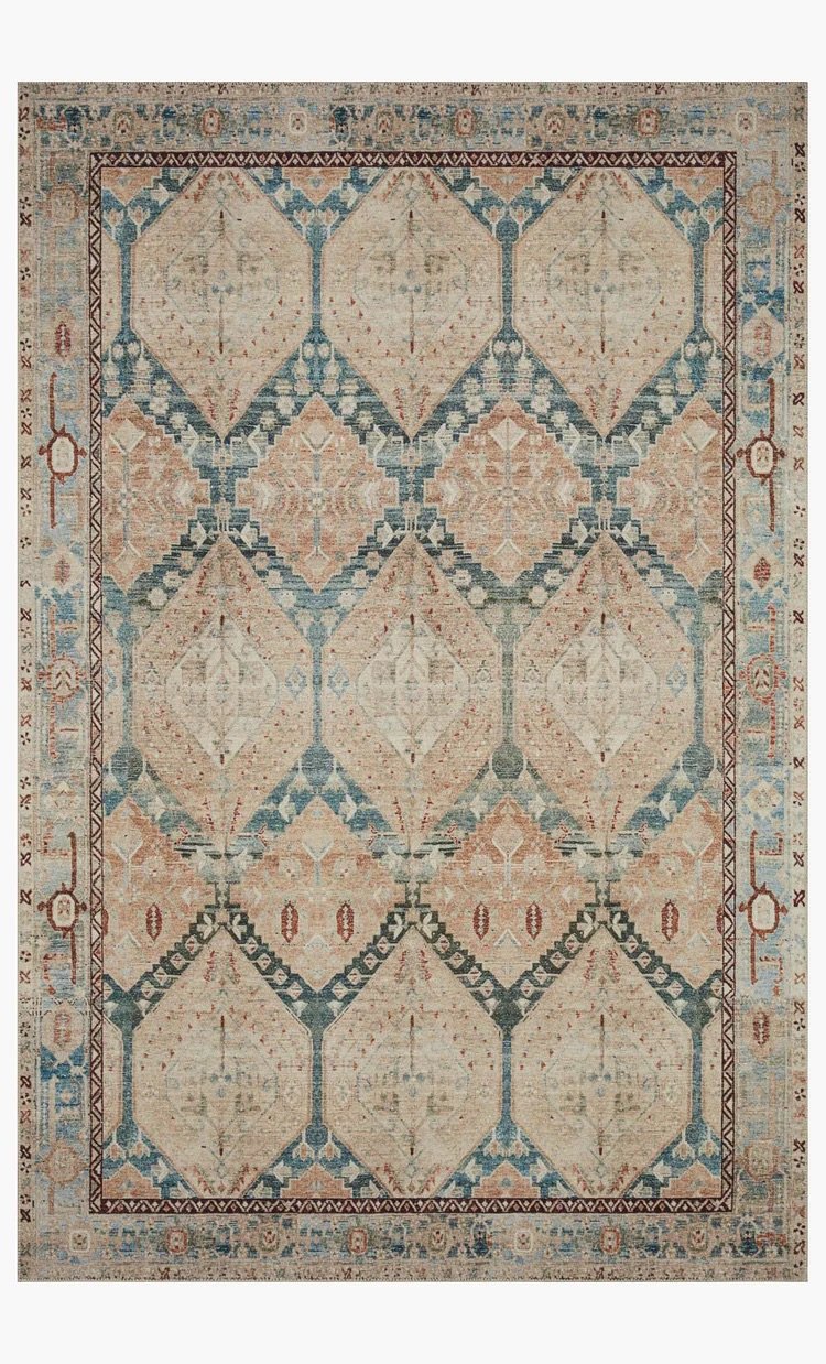 LENNA COLLECTION FLOOR RUG - DENIM/SAND - Alexandra Lauren Home Collection