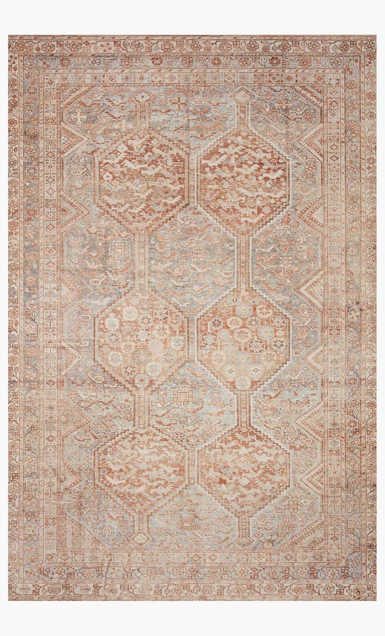 JULES COLLECTION FLOOR RUG - TANGERINE MIST - Alexandra Lauren Home Collection