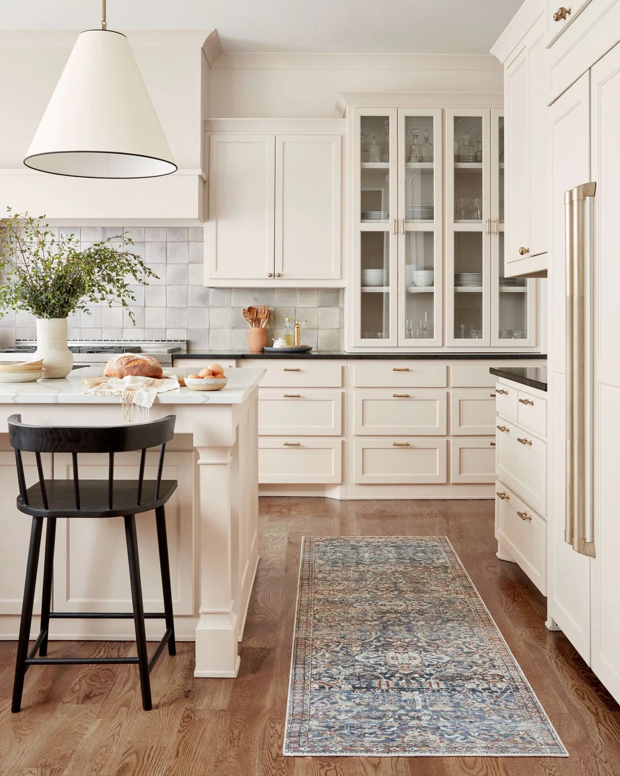 JULES COLLECTION FLOOR RUG - DENIM/SPICE - Alexandra Lauren Home Collection