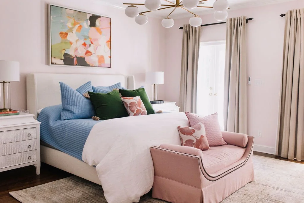 Modern Feminine Bedroom Rug Size Guide Alexandra Lauren.jpeg