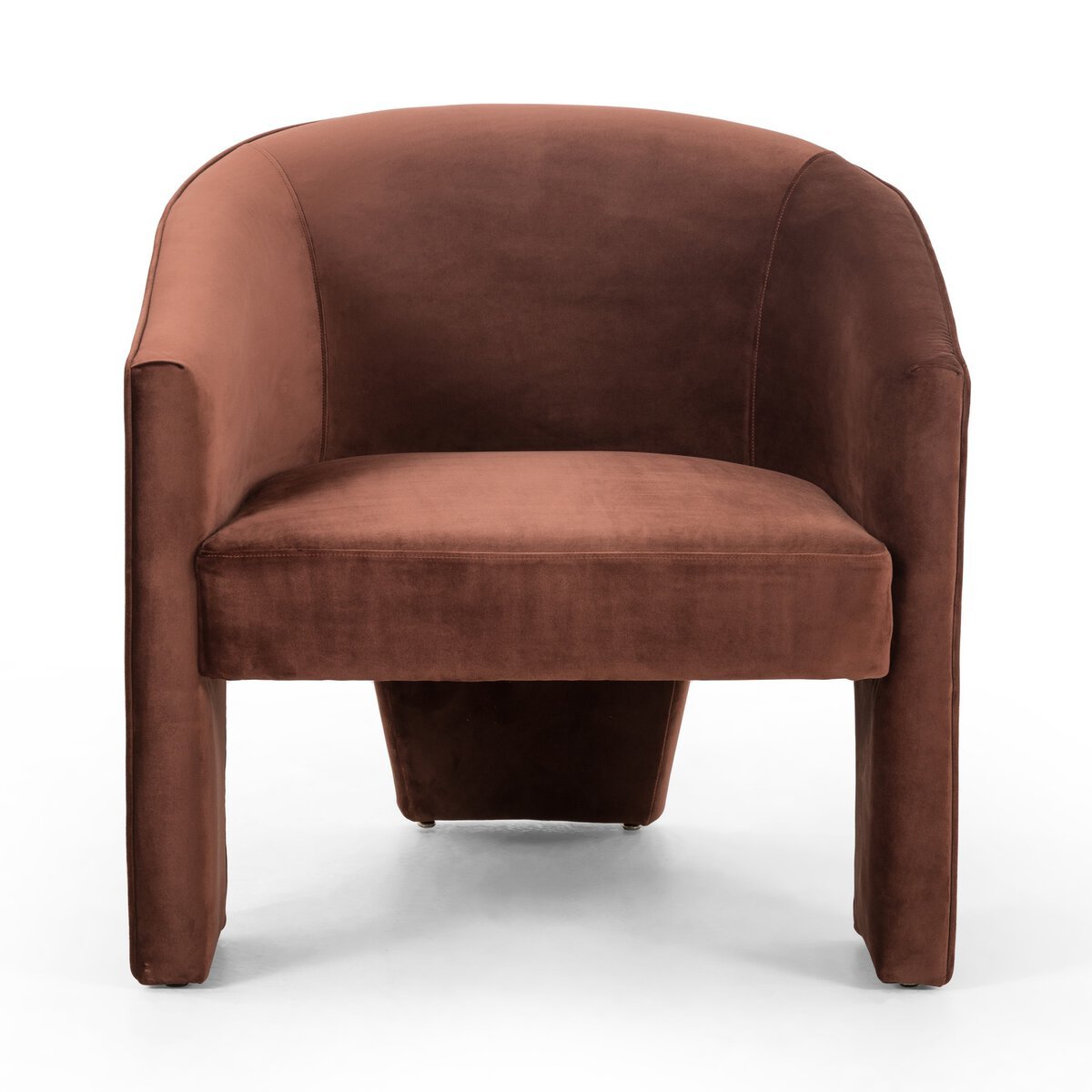 Luxury Auburn Velvet Accent Chair – Contemporary Statement Chair with Soft Upholstered Seat