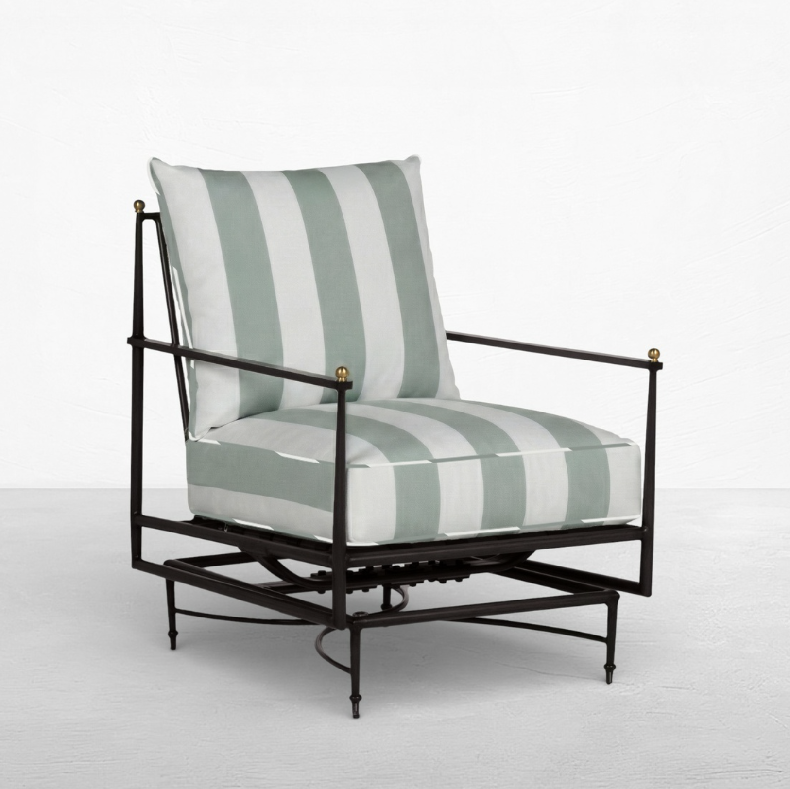 ROMA ALUMINUM SPRING LOUNGE SLATE GREY - Alexandra Lauren Home Collection