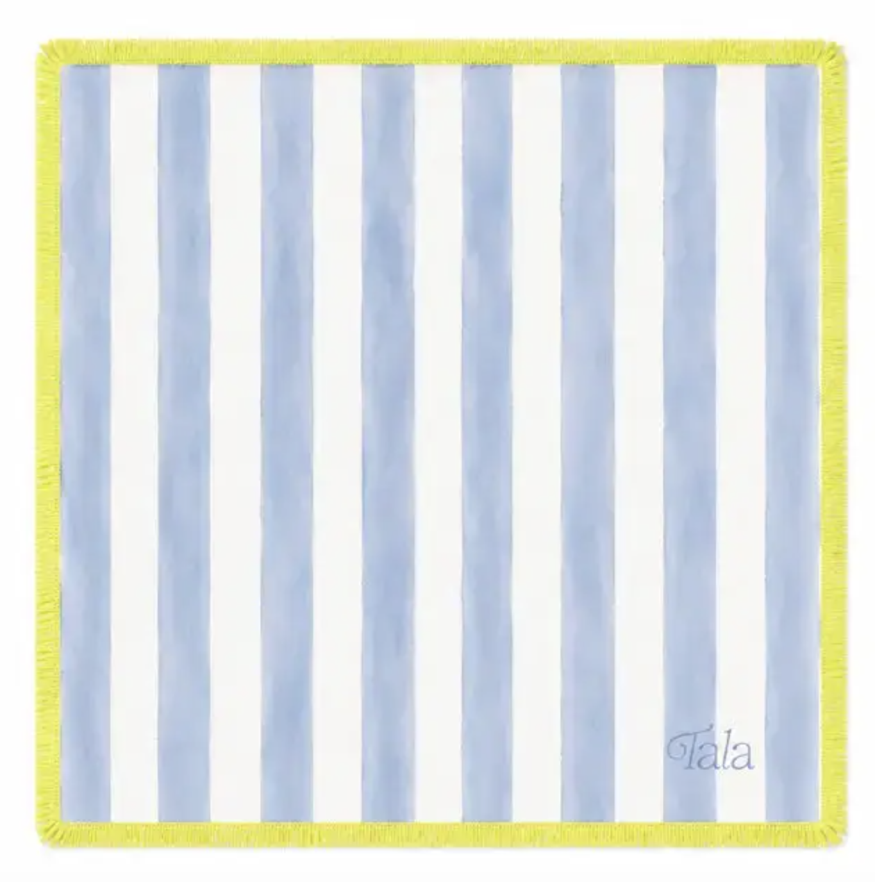 Cabana Mahjong Mat - French Blue & Ivory