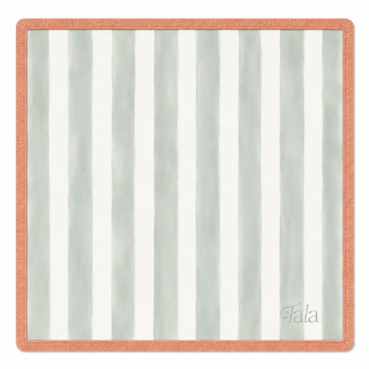 Cabana Mahjong Mat - Sage and Ivory