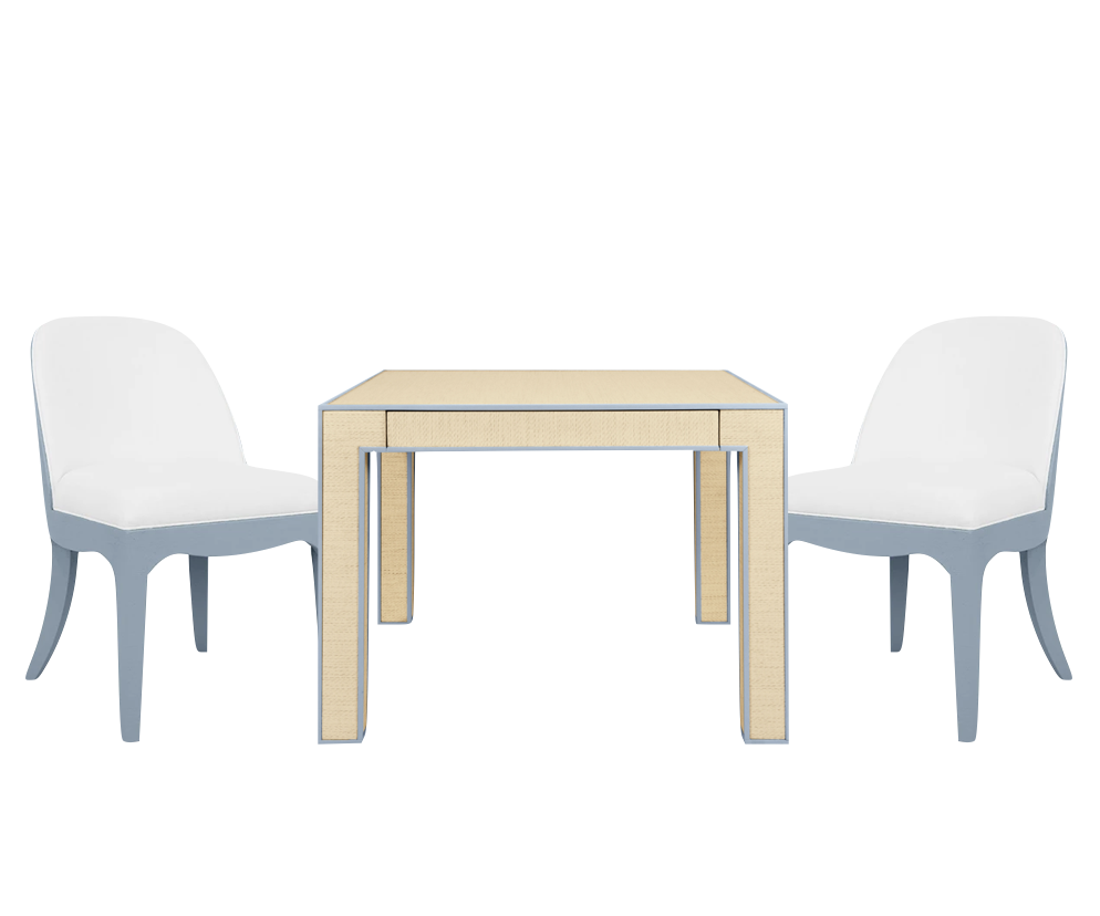 The Alexandra Collection | Blue Mahjong Table & Chair Set
