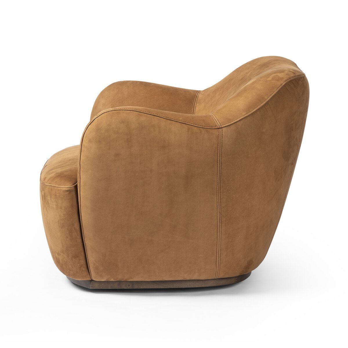 Julius Chair in Warm Leather – Stylish 360-Degree Lounge Chair