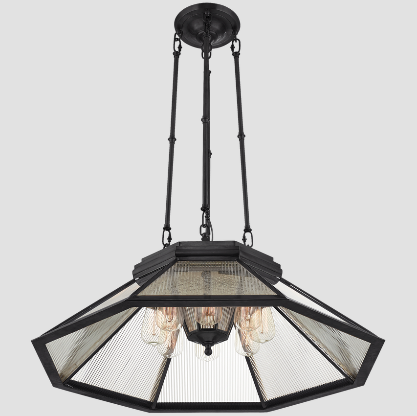 RIVINGTON MEDIUM EIGHT-PANELED CHANDELIER - Alexandra Lauren Home Collection