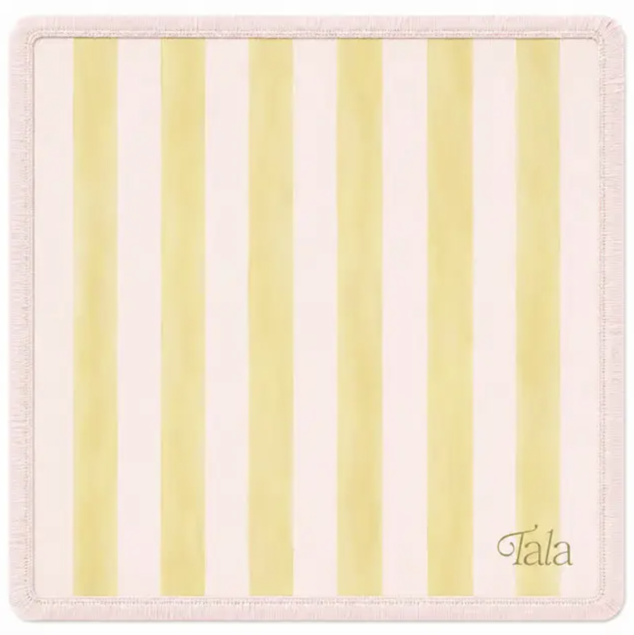 Colony Mahjong Mat - Chartreuse & Petal Pink