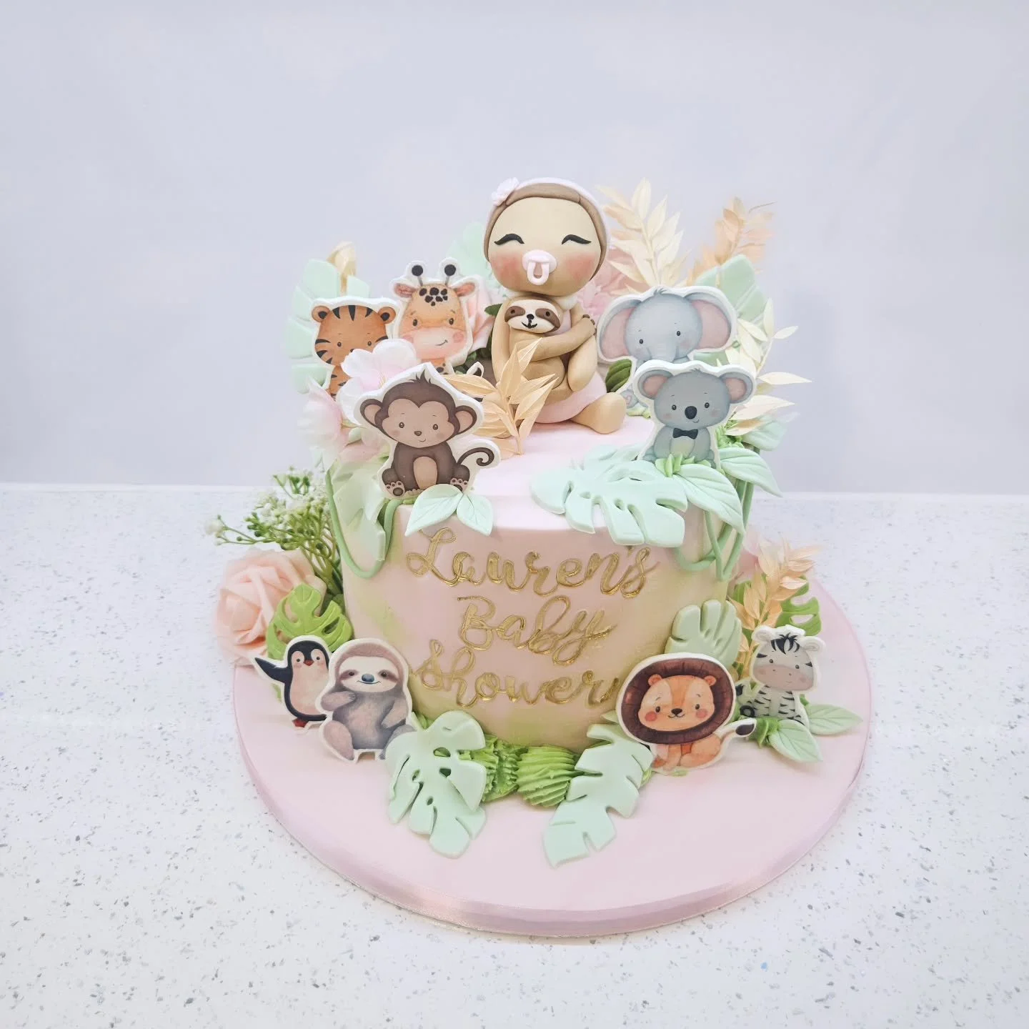 Green and pink is vibing this week!!

A pretty baby shower cake made especially for Lauren. ❤️
.
.
.
.
.
#baby #babyshower #newbaby #pregnancyjourney #love #cake #bestcakes #mummy #mummytobe #liverpoolcakemaker#cakestagram