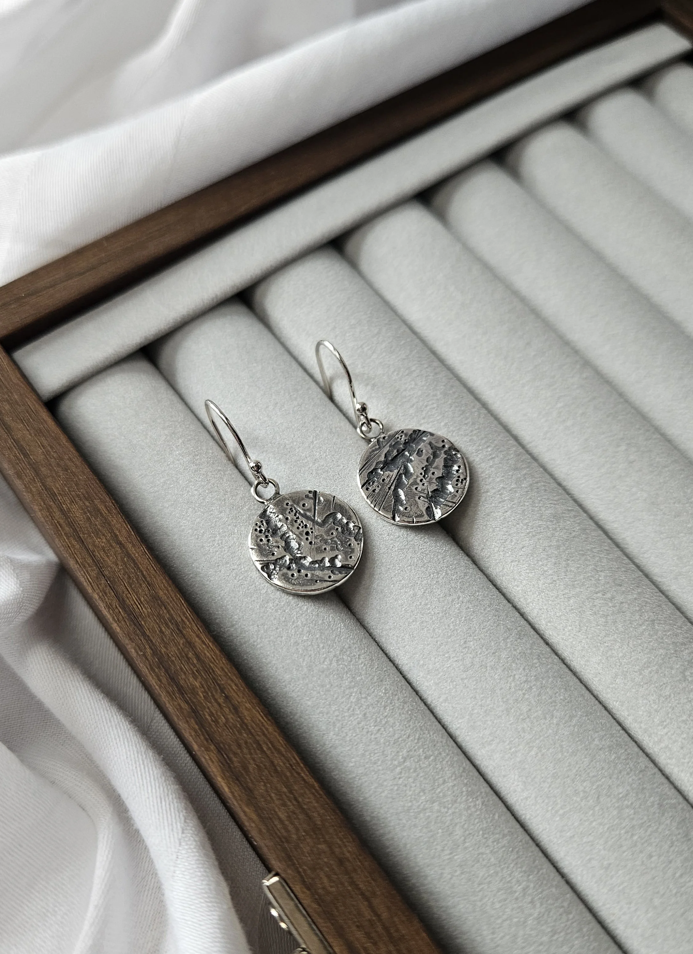 Relic Earrings - Blackened Sterling Silver