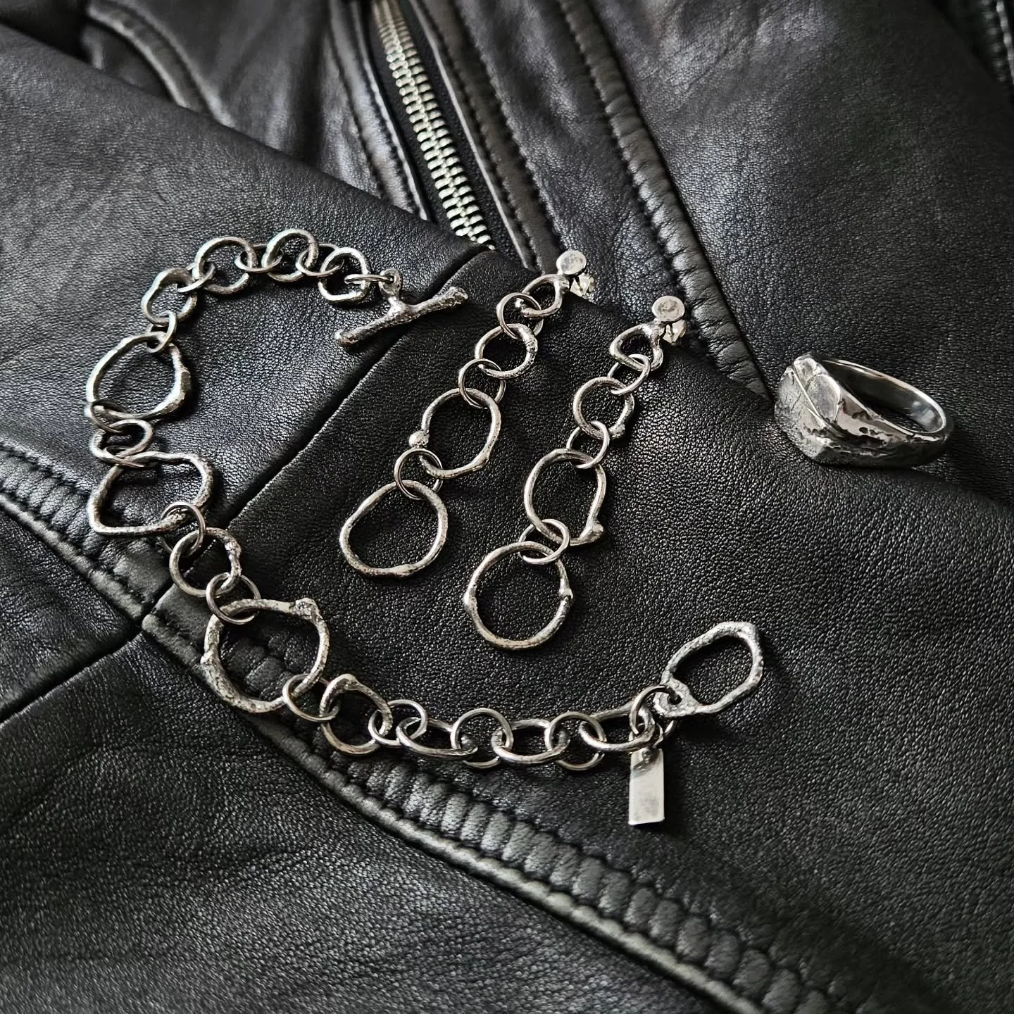 OK so it might be too hot for your leather jacket this week, but that doesn't mean you have to look boring!

These designs are all handcrafted in my studio using recycled sterling silver. I wanted to make some elevated designs for my fellow elder emo