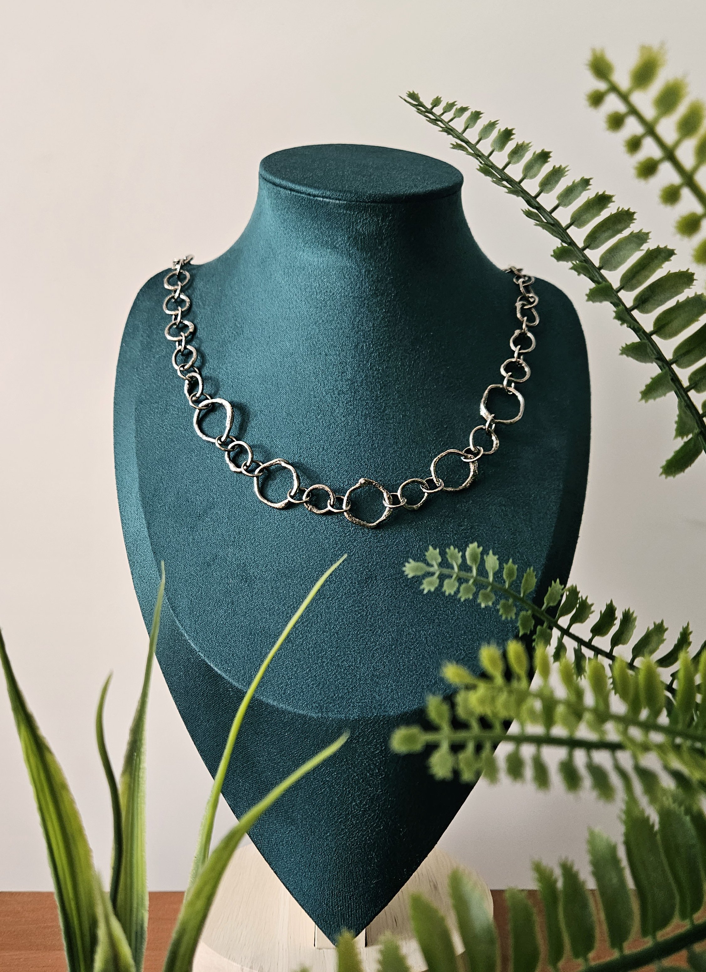 Interlinked Necklace - Blackened Sterling Silver