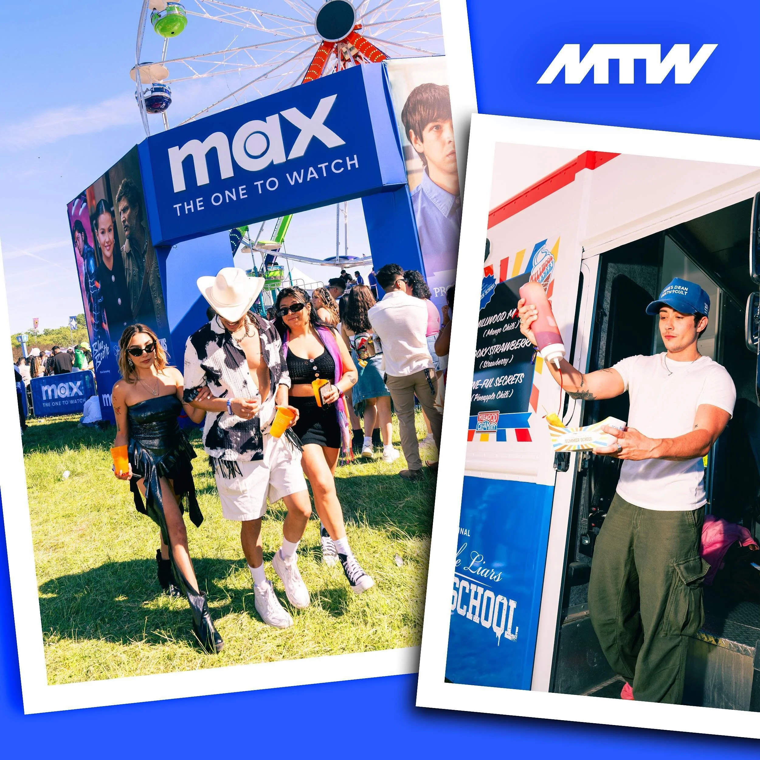 We returned for year ✌🏼at our favorite Latin music festival @suenosfestival to activate with @streamonmax to promote the season of @prettylittleliars Summer School! Taking in the Chicago views with a Ferris Wheel branded takeover, custom ice cream t