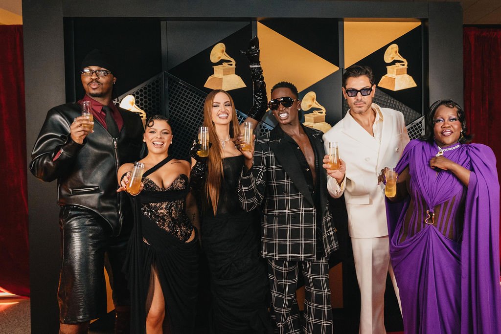 Influencers on the red carpet at the Grammy Awards