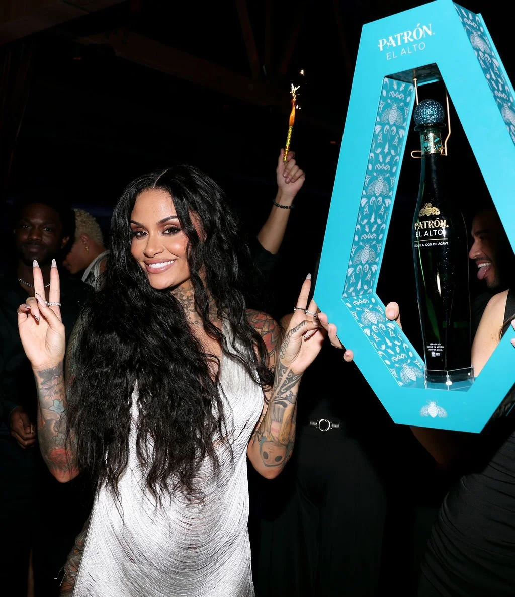 Kehlani celebrating with Patrón Tequila at Grammys after-party