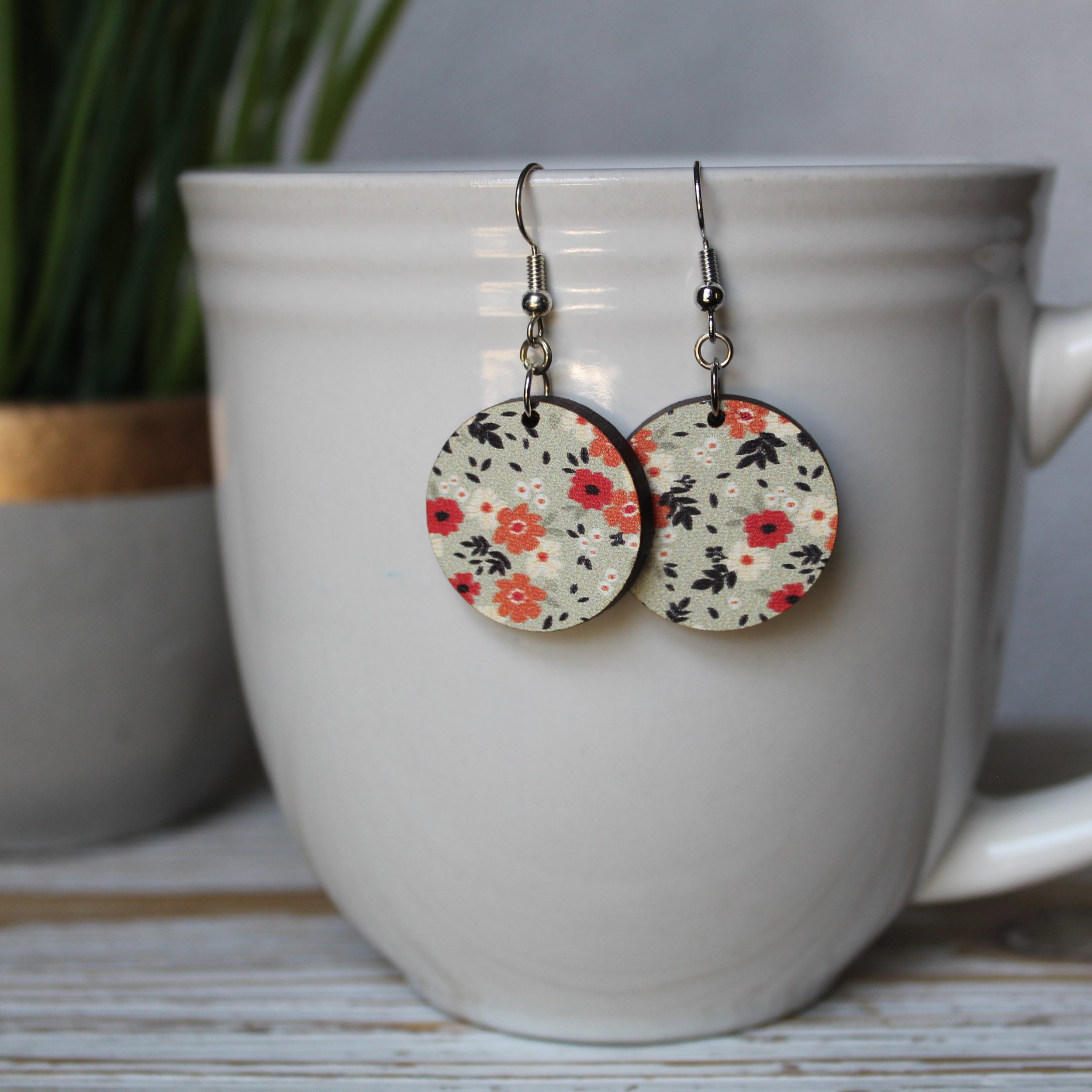 Throwback Autumn Tiny Floral Wooden Mini