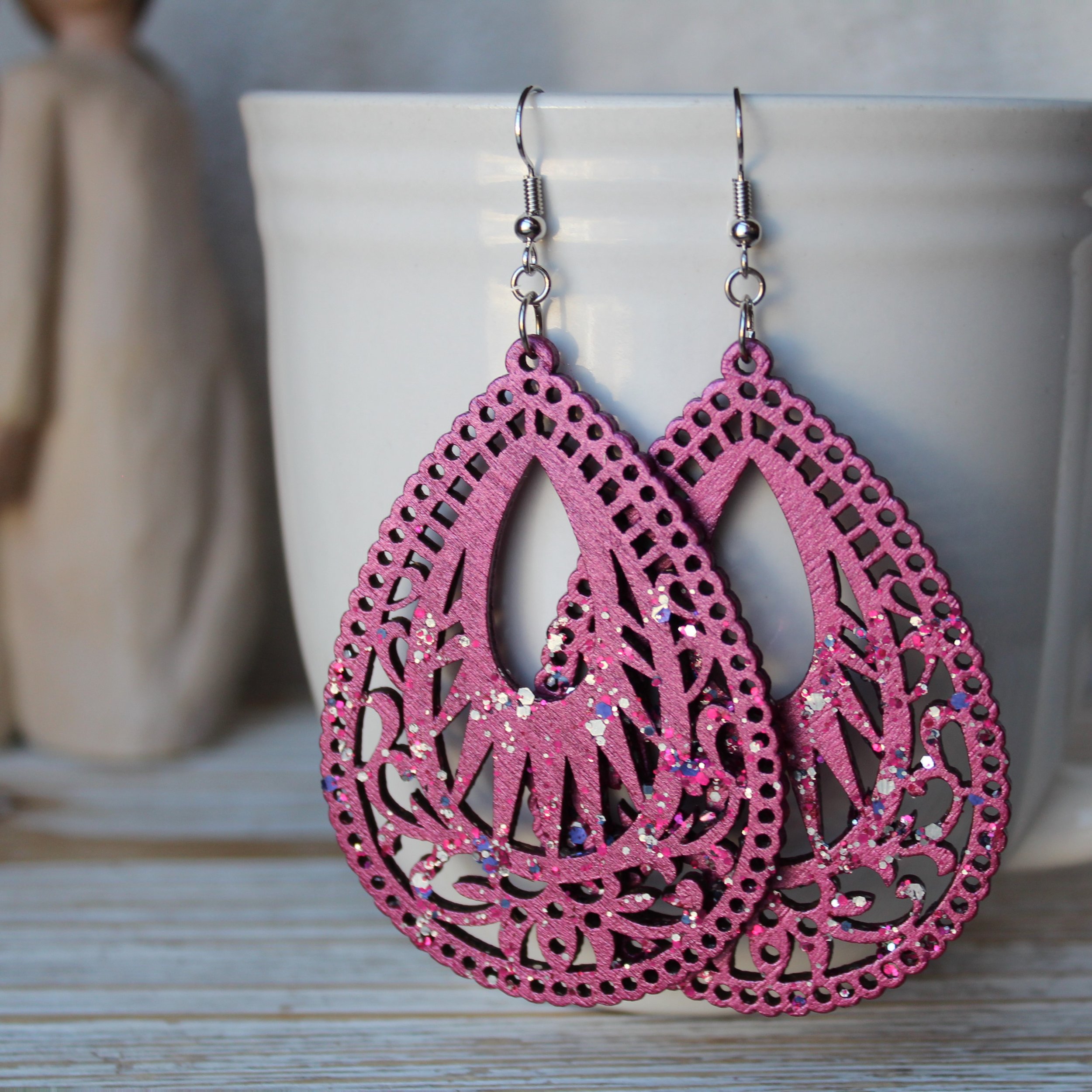 Throwback Pink Sparkle Wooden