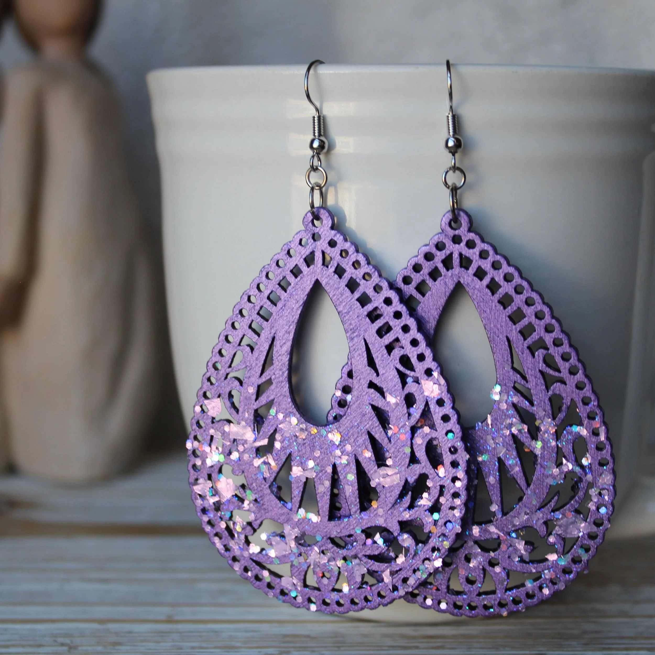 Throwback Purple Sparkle Wooden