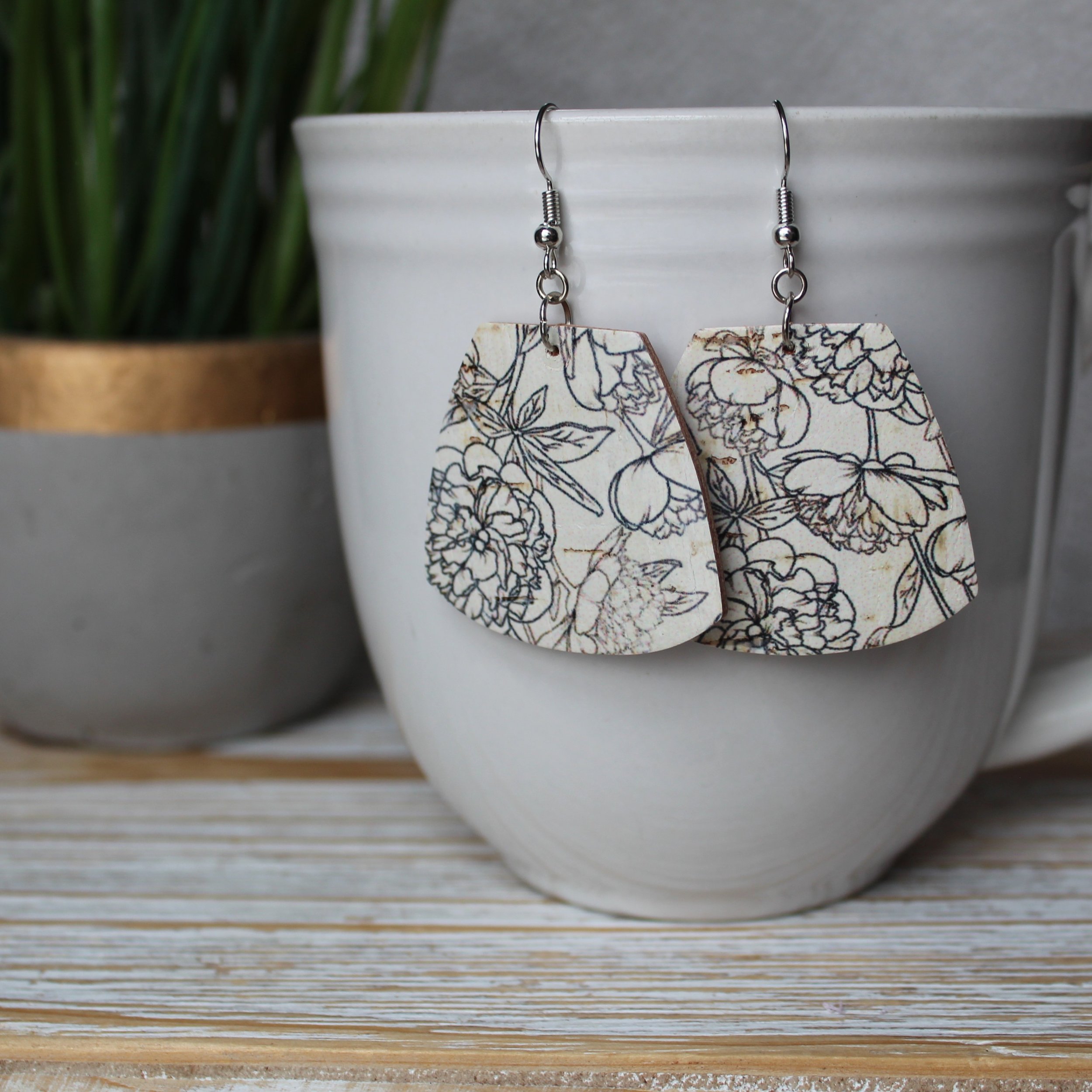 Vintage Floral Genuine Leather