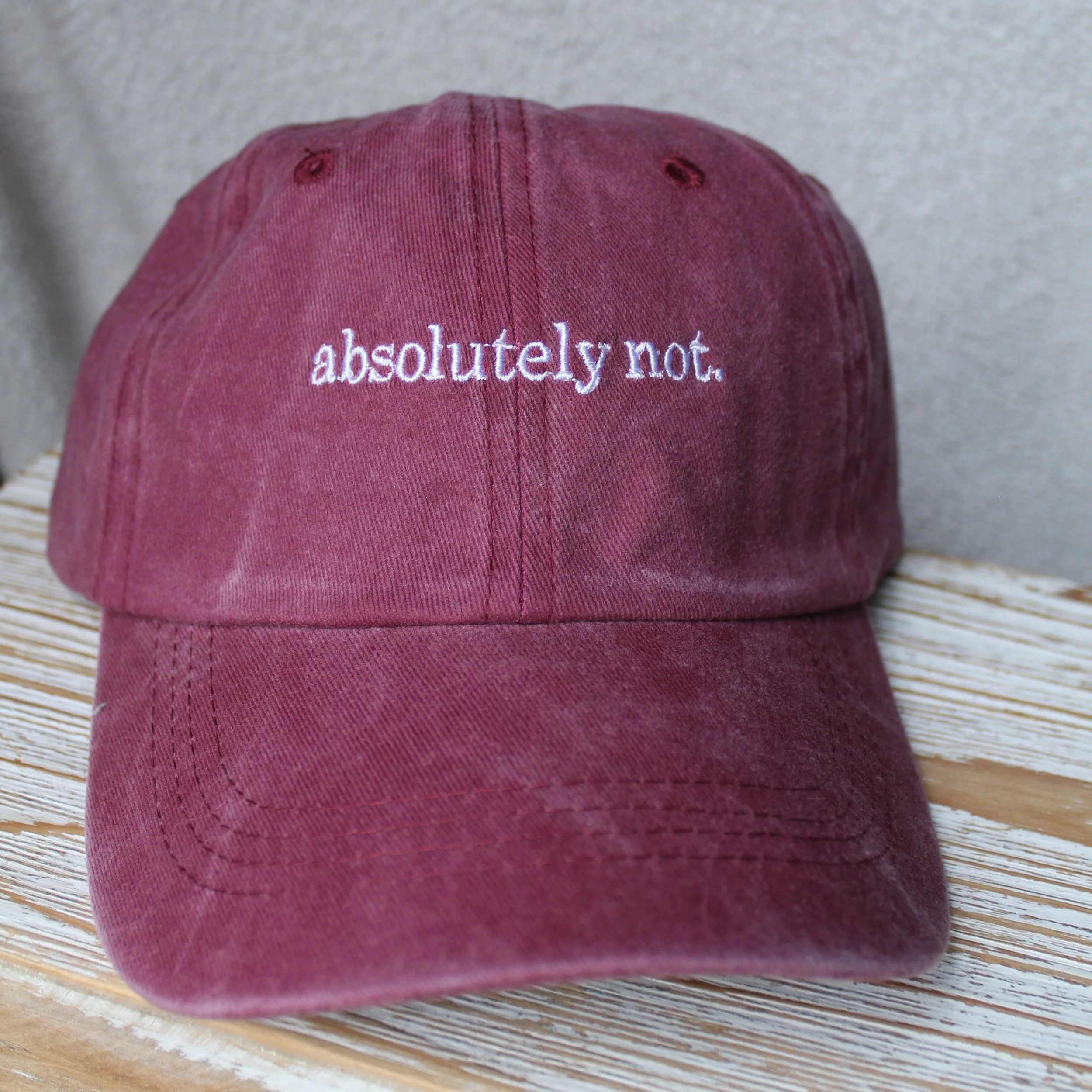 Absolutely Not Embroidered Women's Hat