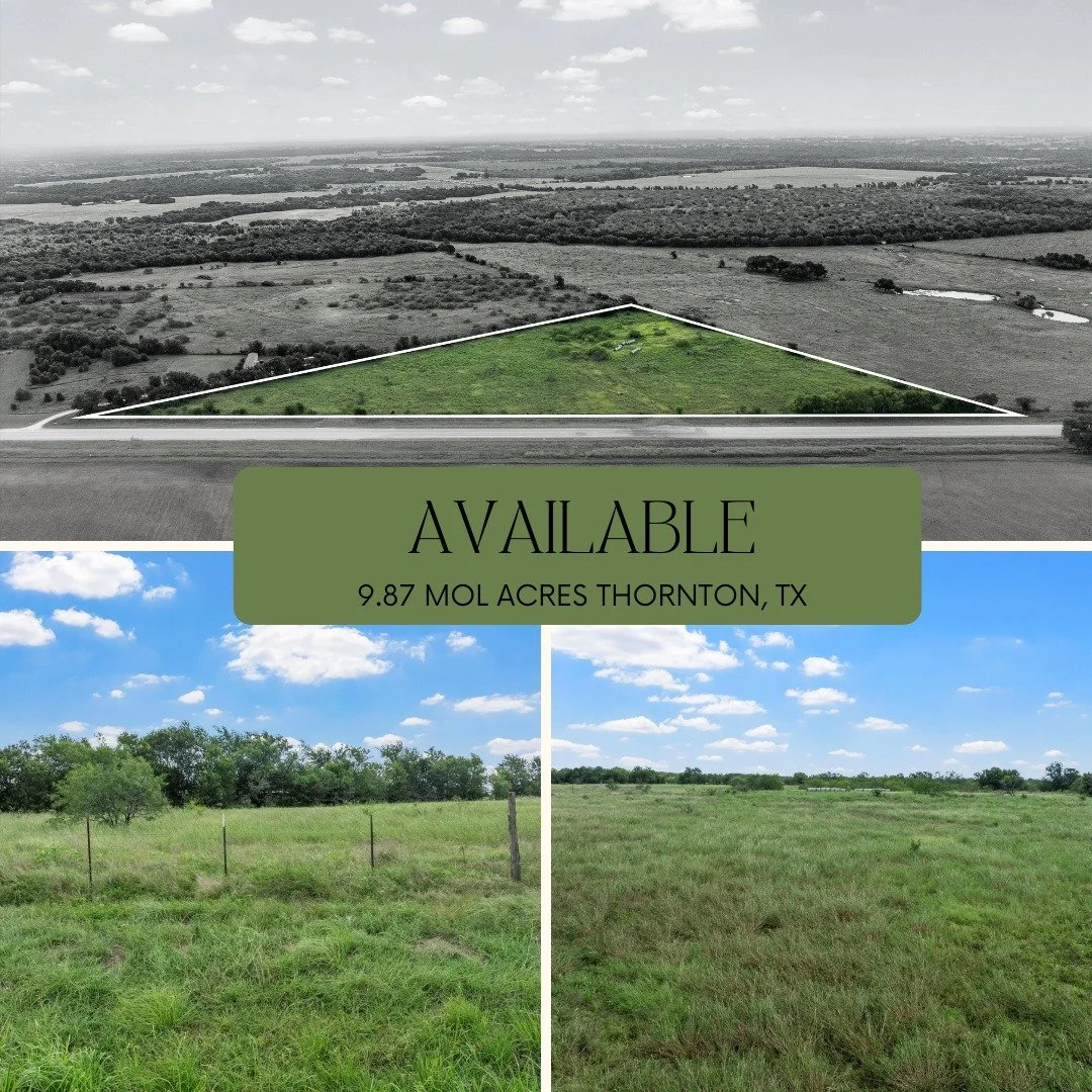 This 9.87 acre MOL fully fenced ranchette sits right off of Highway 14 in Thornton, TX. The property boasts and open concept layout with plenty of room to roam. Would work well for livestock, recreational use, or building your dream home. With its mi