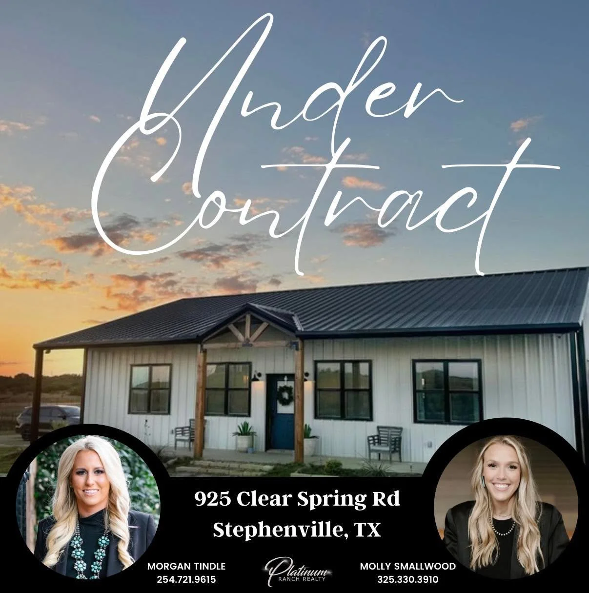 Congratulations to Morgan and Molly getting this property in Stephenville, TX under contract! We are ready to help our clients get to the closing table soon! 

#platinumranchrealty #ranchrealestate #stephenvilletx #rural #real #RuralRealEstate