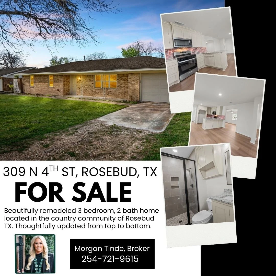 NEW LISTING!!!

This home has been updated top to bottom and is now ready for it's new owners.  Located on a spacious corner lot  this property is one you need to see in person to admire. 

Give Morgan a call today to schedule your showing! 

254.721